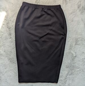 Boohoo Black Pencil Skirt 🖤 Stretchy High-Waist | Size 8 (M)
